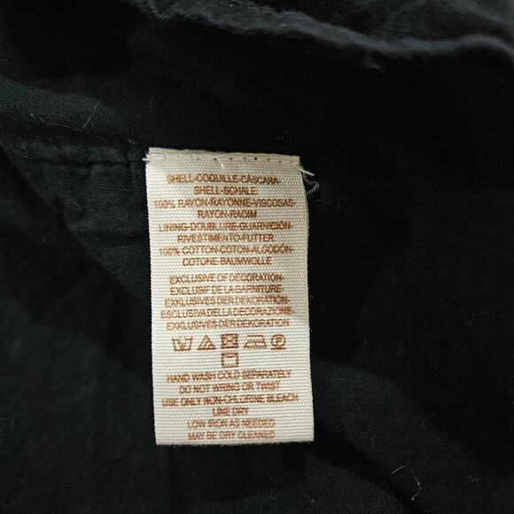 Free People Emma Print Black + White Embroidered Long Sleeve Mini Dress Size S - Picture 8 of 8